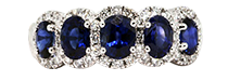 Nhẫn đá Sapphire thiên nhiên
