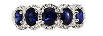 Nhẫn đá Sapphire thiên nhiên