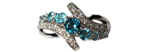 Nhẫn đá Topaz thiên nhiên