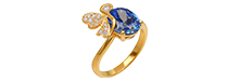 Nhẫn đá quý vàng 18K