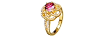Nhẫn đá quý vàng 18K
