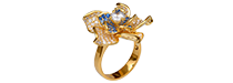 Nhẫn vàng 18K đính đá Cubic Zirconia