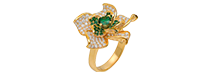Nhẫn vàng 18K đá SW